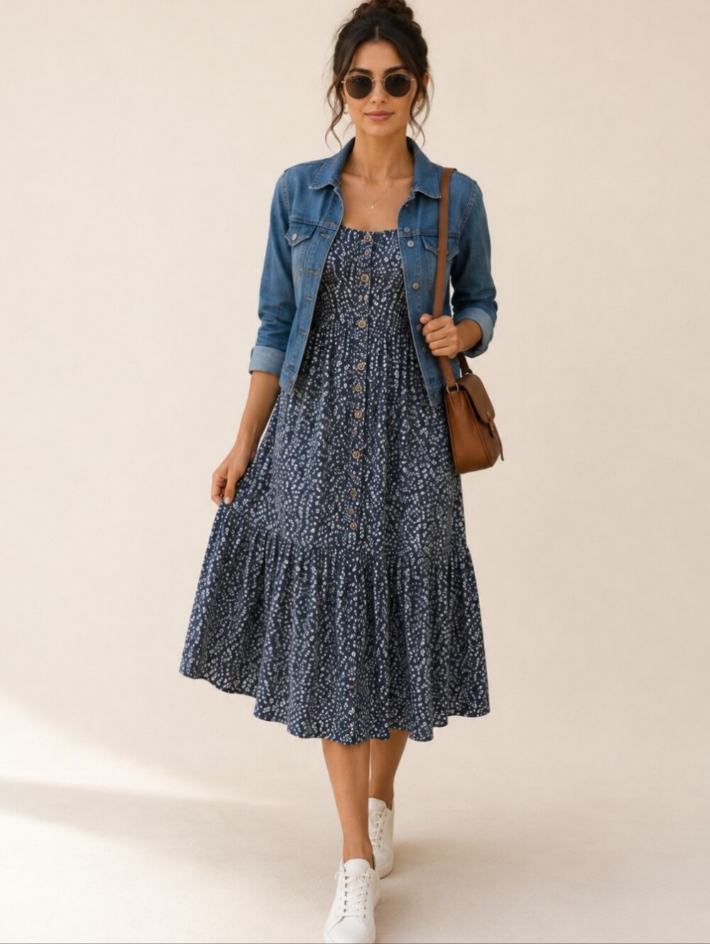 Universal Thread Floral Midi Dress with Pockets